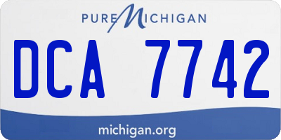 MI license plate DCA7742