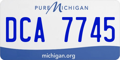 MI license plate DCA7745
