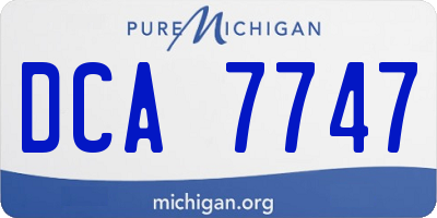 MI license plate DCA7747