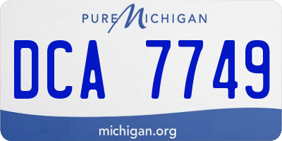 MI license plate DCA7749