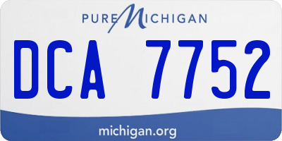 MI license plate DCA7752