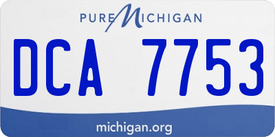 MI license plate DCA7753