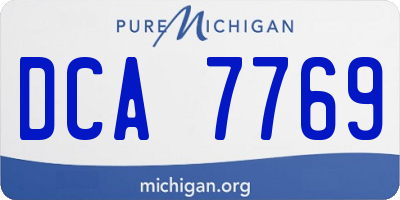 MI license plate DCA7769