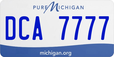 MI license plate DCA7777