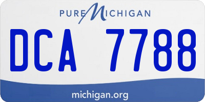 MI license plate DCA7788