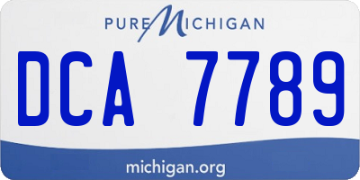MI license plate DCA7789