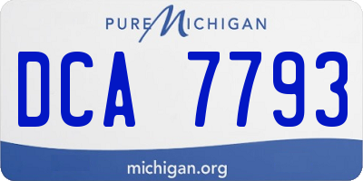MI license plate DCA7793