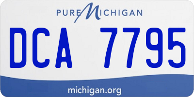 MI license plate DCA7795