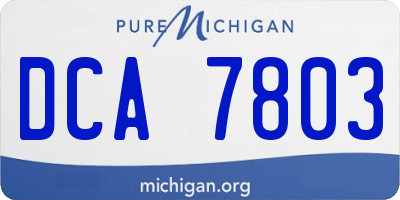 MI license plate DCA7803