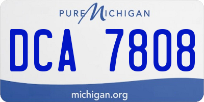 MI license plate DCA7808