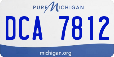 MI license plate DCA7812