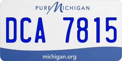 MI license plate DCA7815
