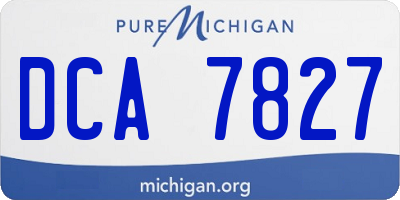 MI license plate DCA7827