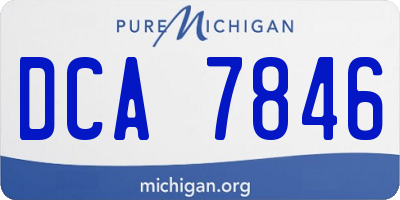 MI license plate DCA7846