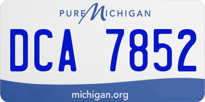 MI license plate DCA7852