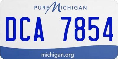 MI license plate DCA7854
