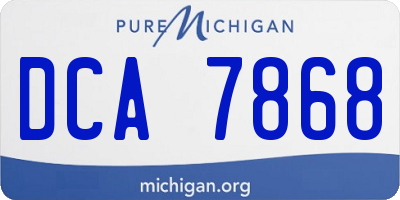 MI license plate DCA7868