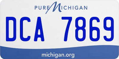 MI license plate DCA7869