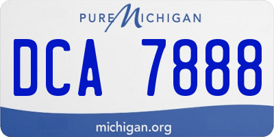 MI license plate DCA7888