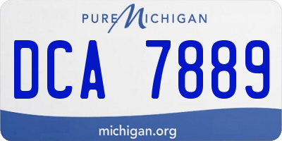 MI license plate DCA7889