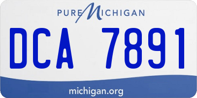 MI license plate DCA7891