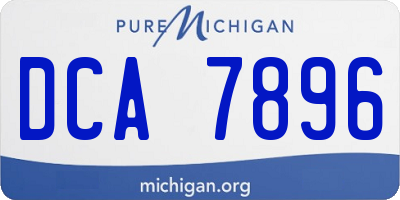 MI license plate DCA7896