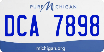 MI license plate DCA7898