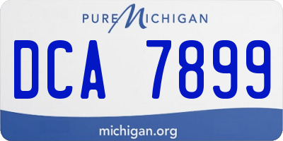 MI license plate DCA7899