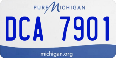 MI license plate DCA7901