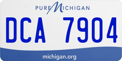 MI license plate DCA7904
