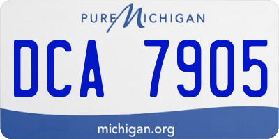 MI license plate DCA7905