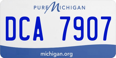MI license plate DCA7907