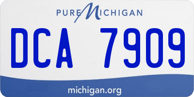 MI license plate DCA7909