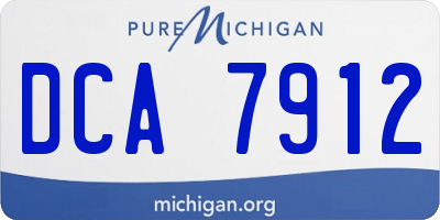 MI license plate DCA7912