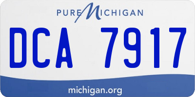 MI license plate DCA7917