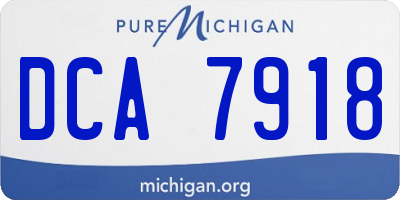 MI license plate DCA7918