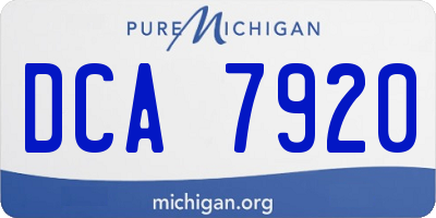 MI license plate DCA7920