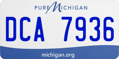 MI license plate DCA7936