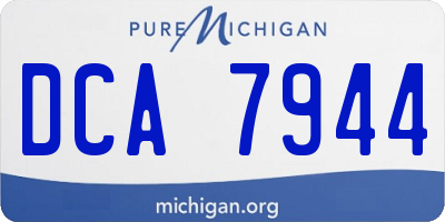 MI license plate DCA7944