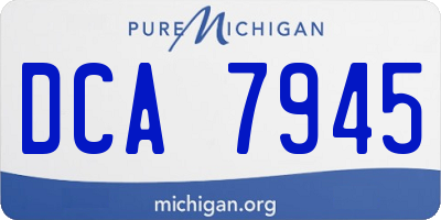 MI license plate DCA7945