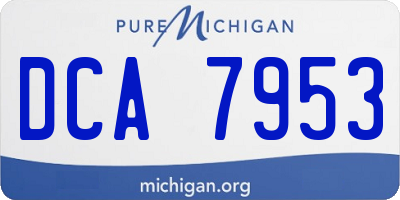 MI license plate DCA7953