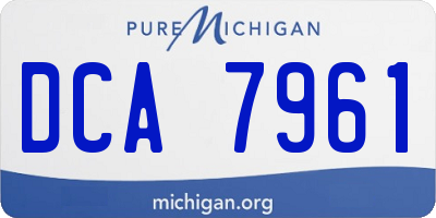 MI license plate DCA7961