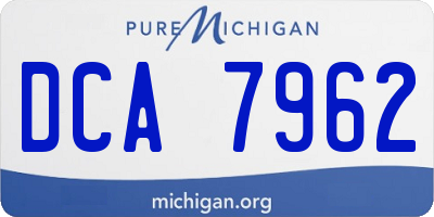 MI license plate DCA7962