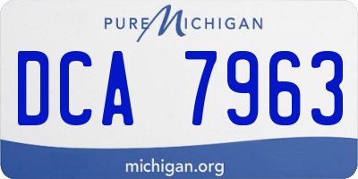 MI license plate DCA7963