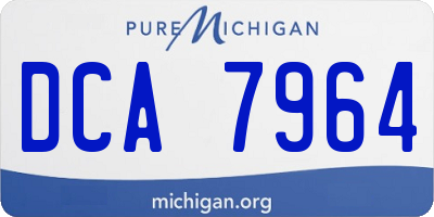 MI license plate DCA7964