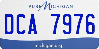 MI license plate DCA7976
