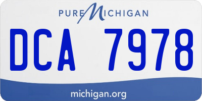 MI license plate DCA7978