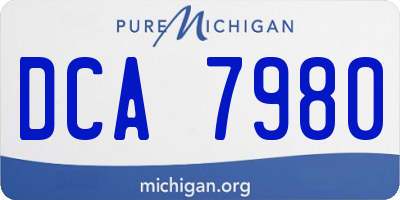 MI license plate DCA7980