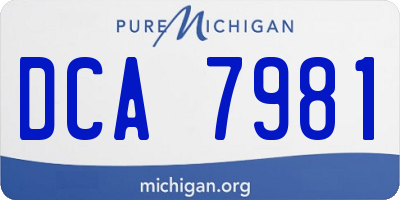 MI license plate DCA7981