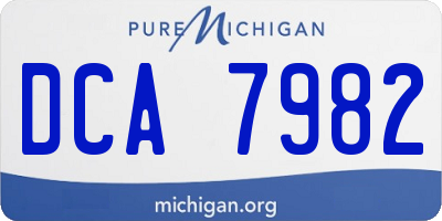 MI license plate DCA7982